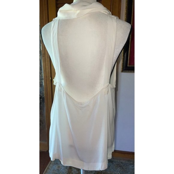 FREE PEOPLE Womens Ivory Cowl Neck Sleeveless Casual Top L - Picture 4 of 15
